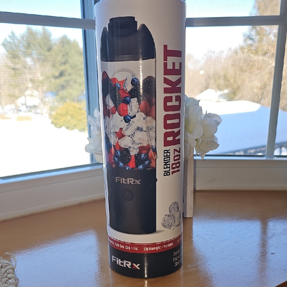 FitRx Black Blender Rocket 18oz